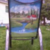 Painted Patio Sling Chair back